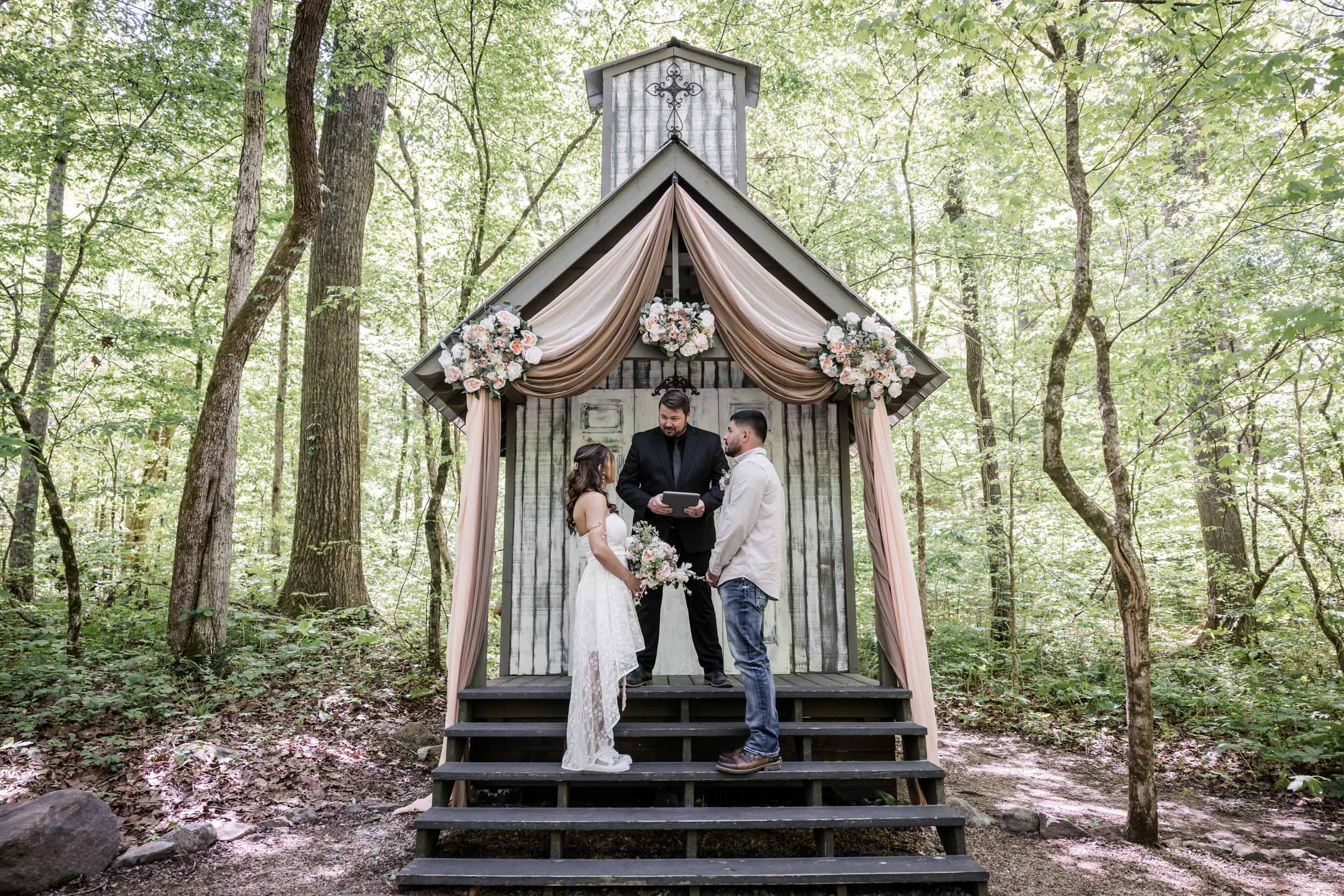 Smoky Mountain Bride and Groom 