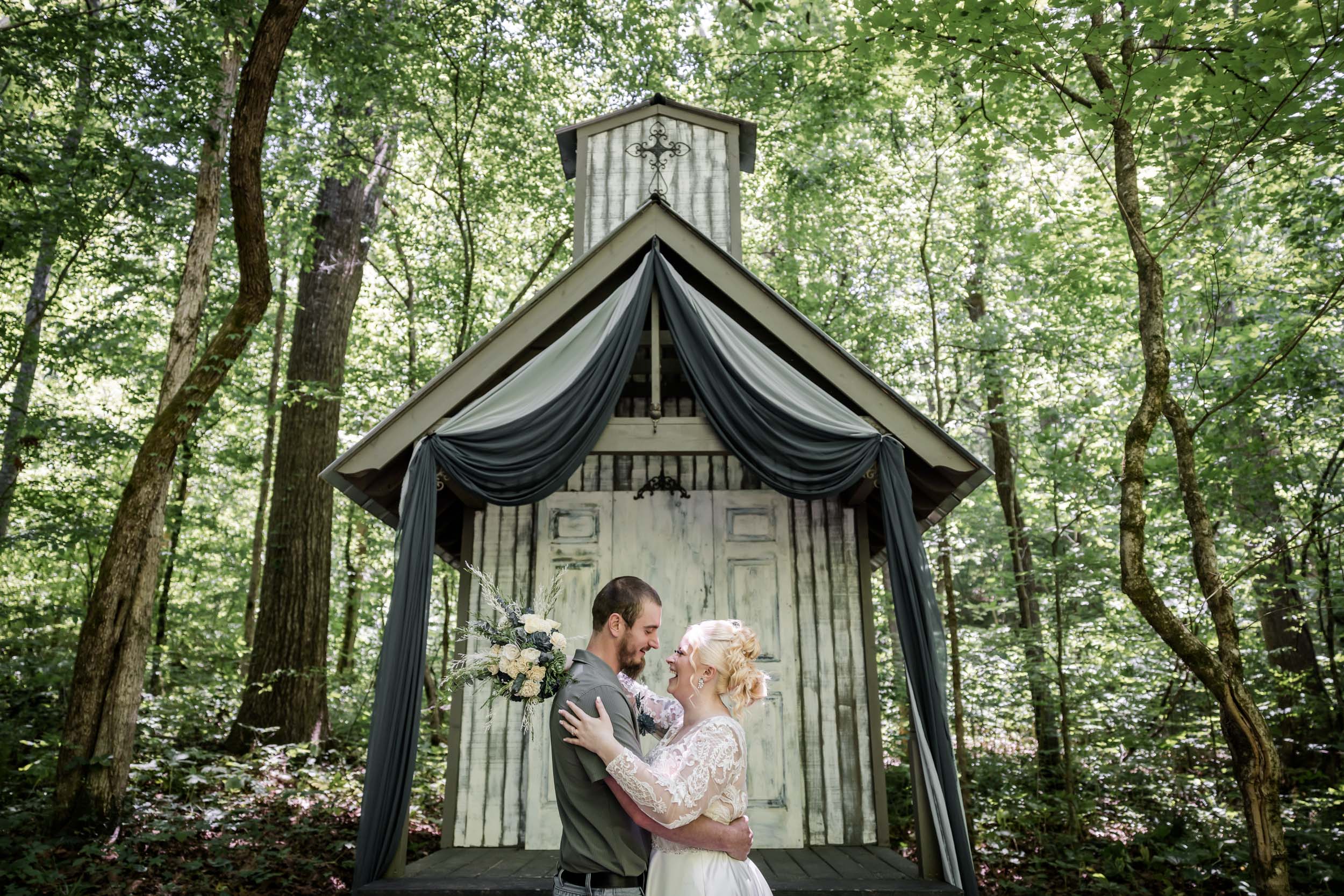 Smoky Mountain Bride and Groom