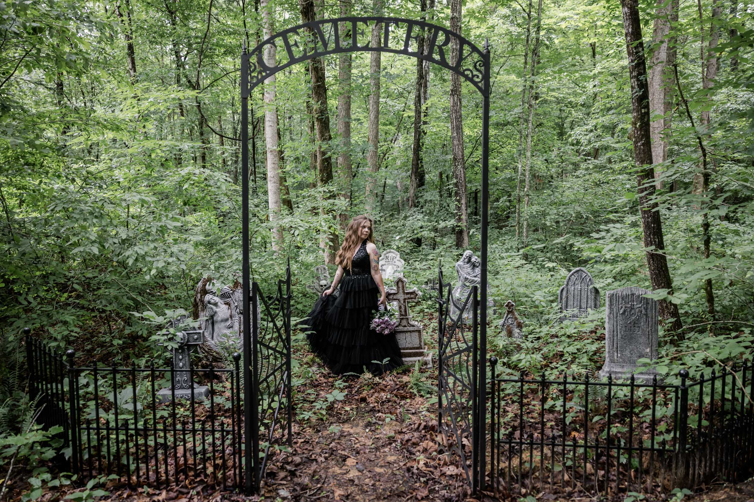 Cemetery Bridal Photography 