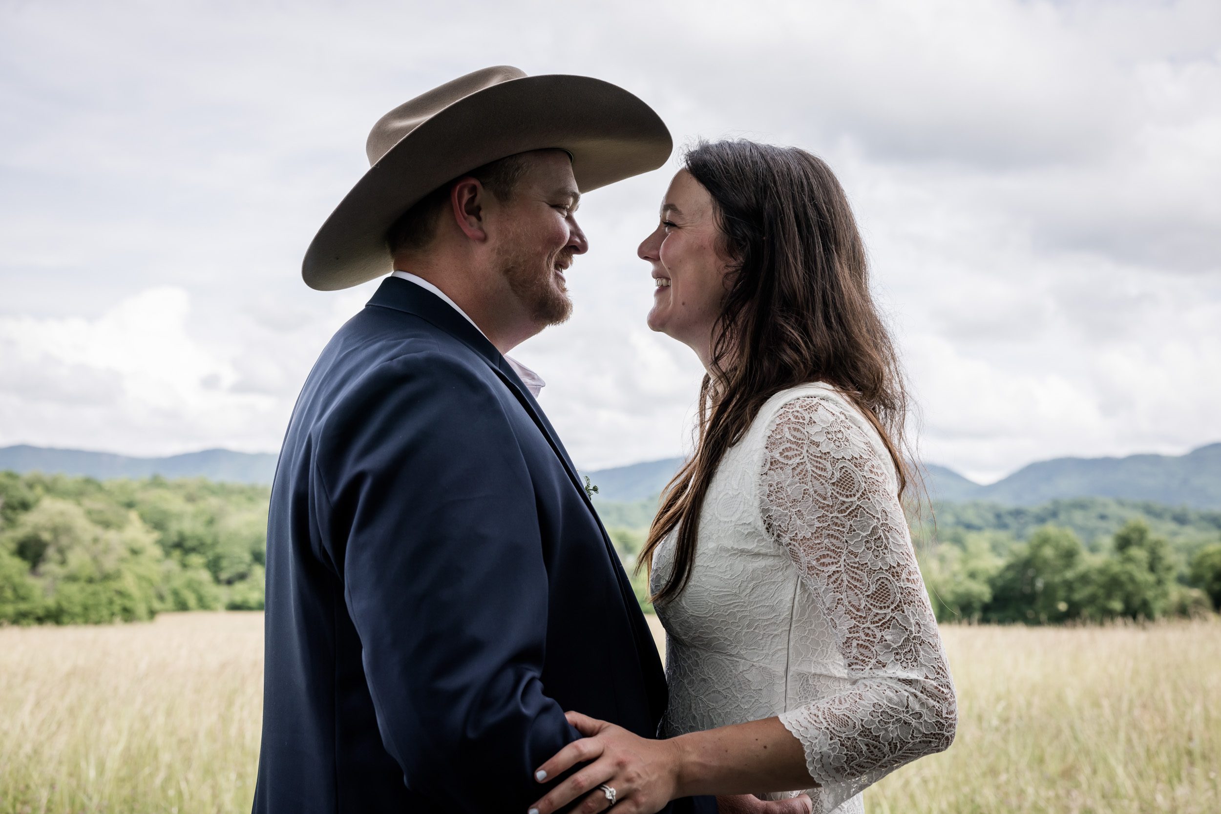 Smoky Mountain Bride and Groom 