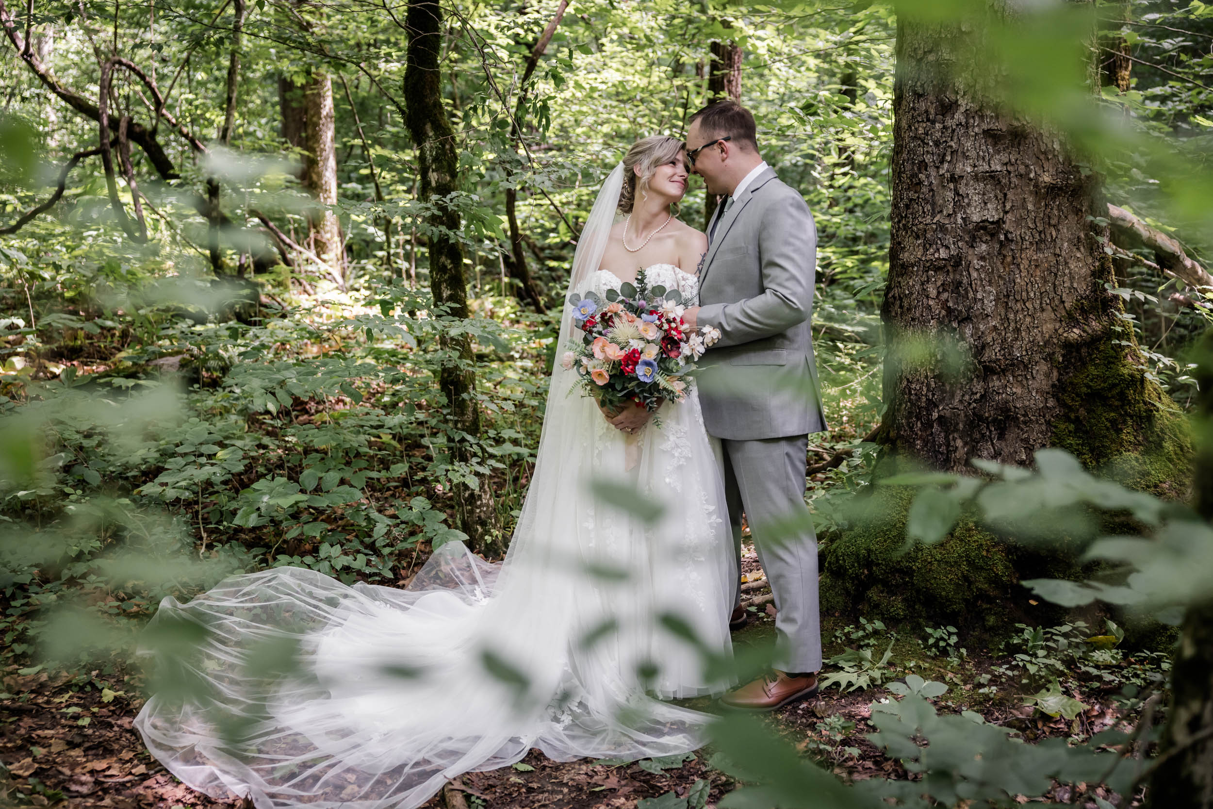 Smoky Mountain Bride and Groom 