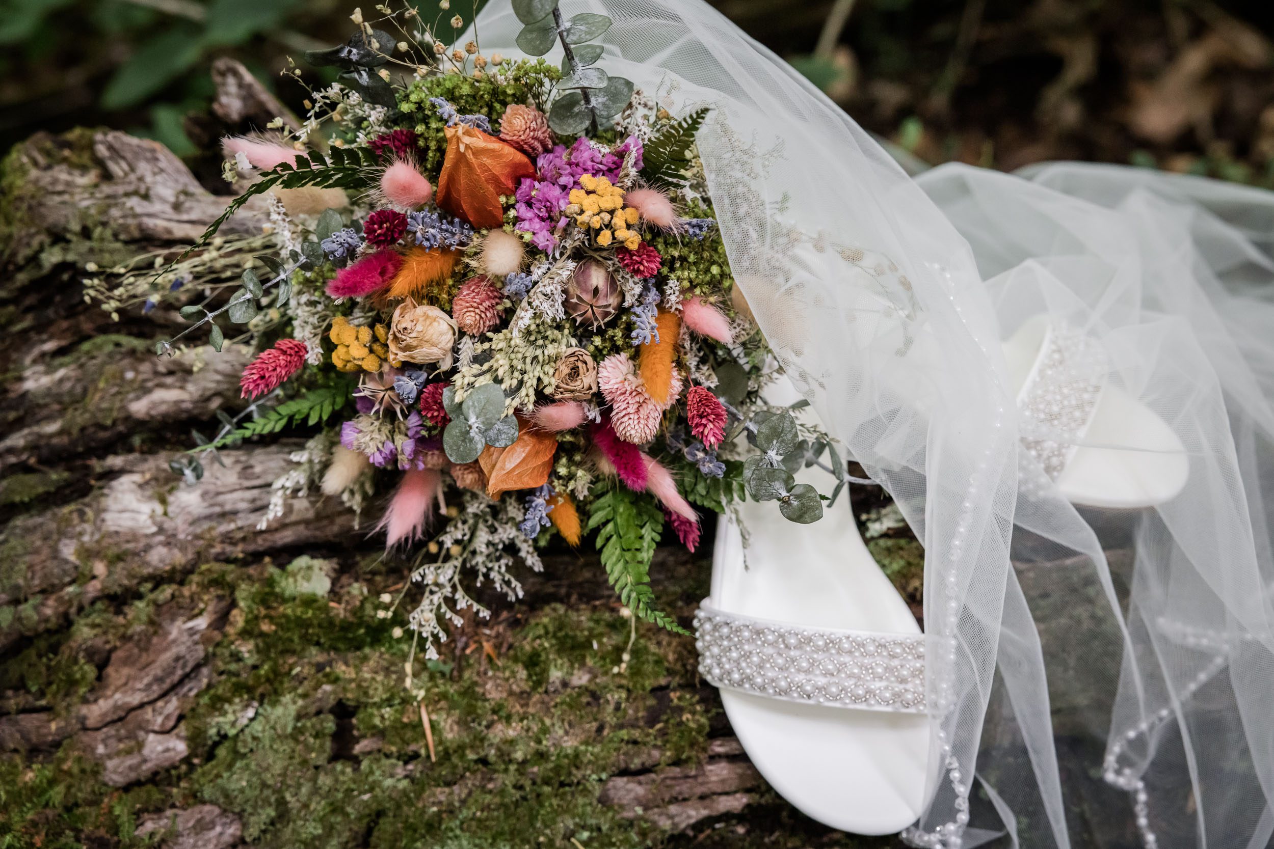 Wedding Bouquet and Wedding Shoes