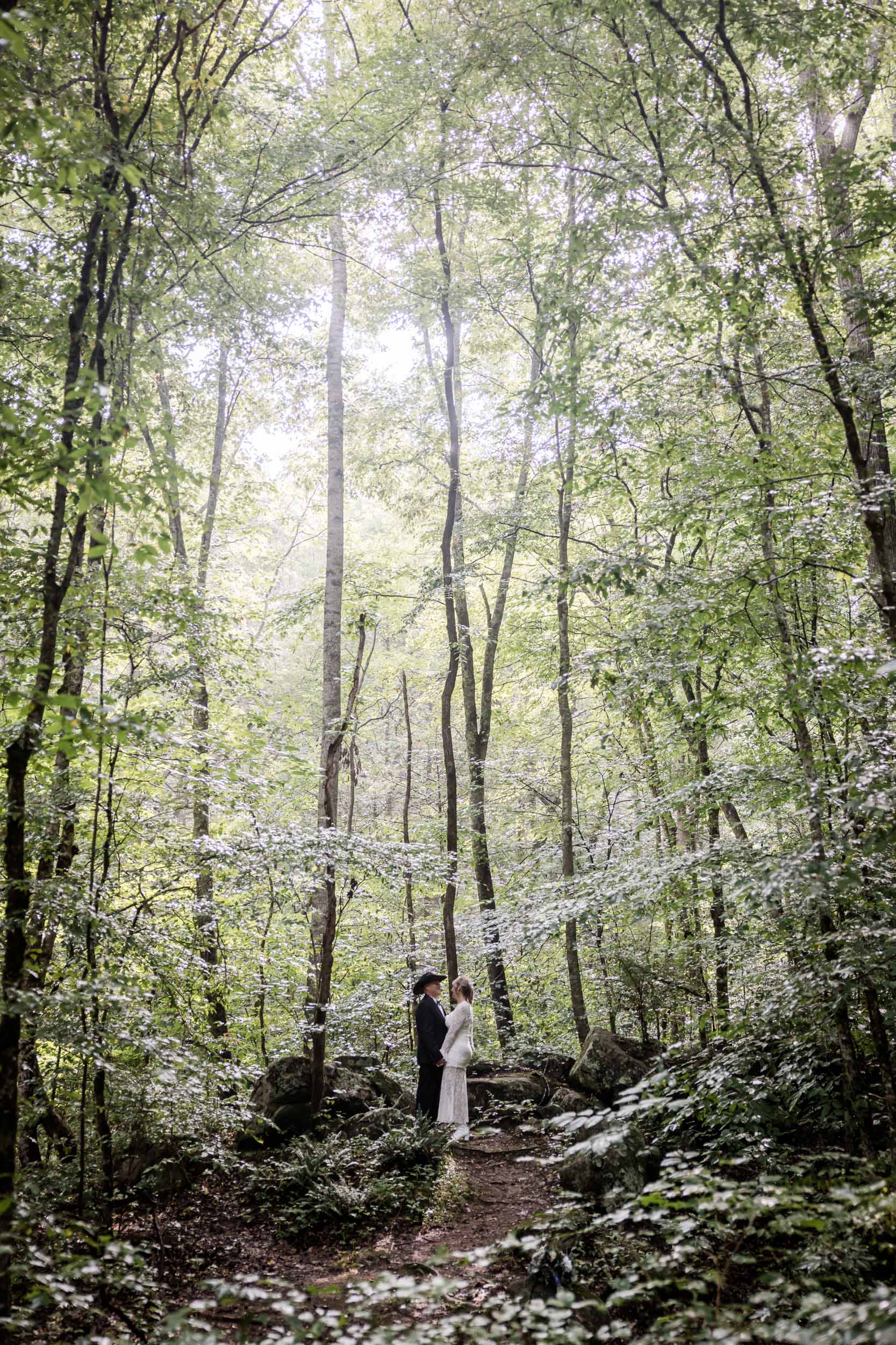 Smoky Mountain Bride and Groom