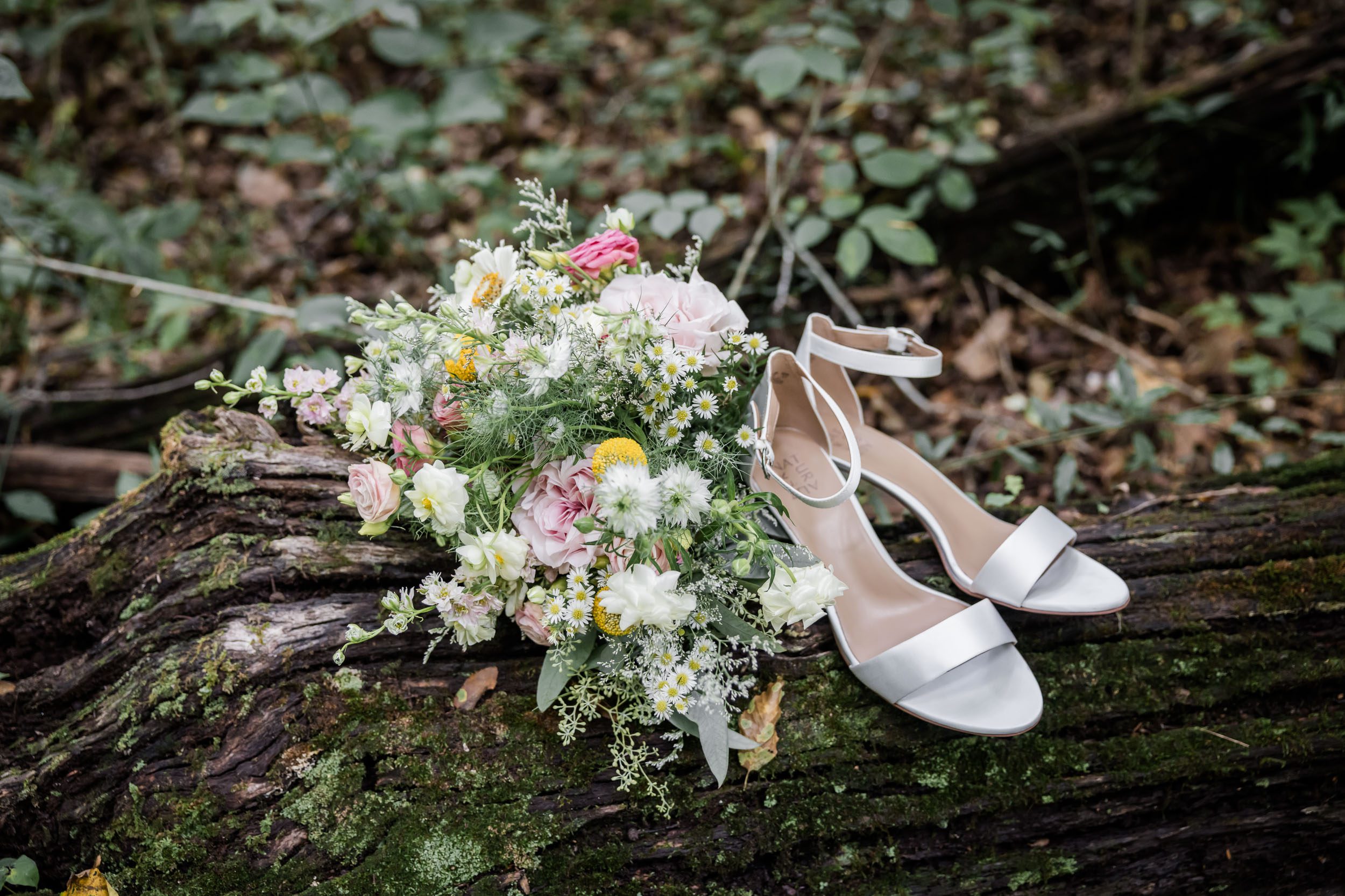 Wedding Bouquet and Wedding Shoes 
