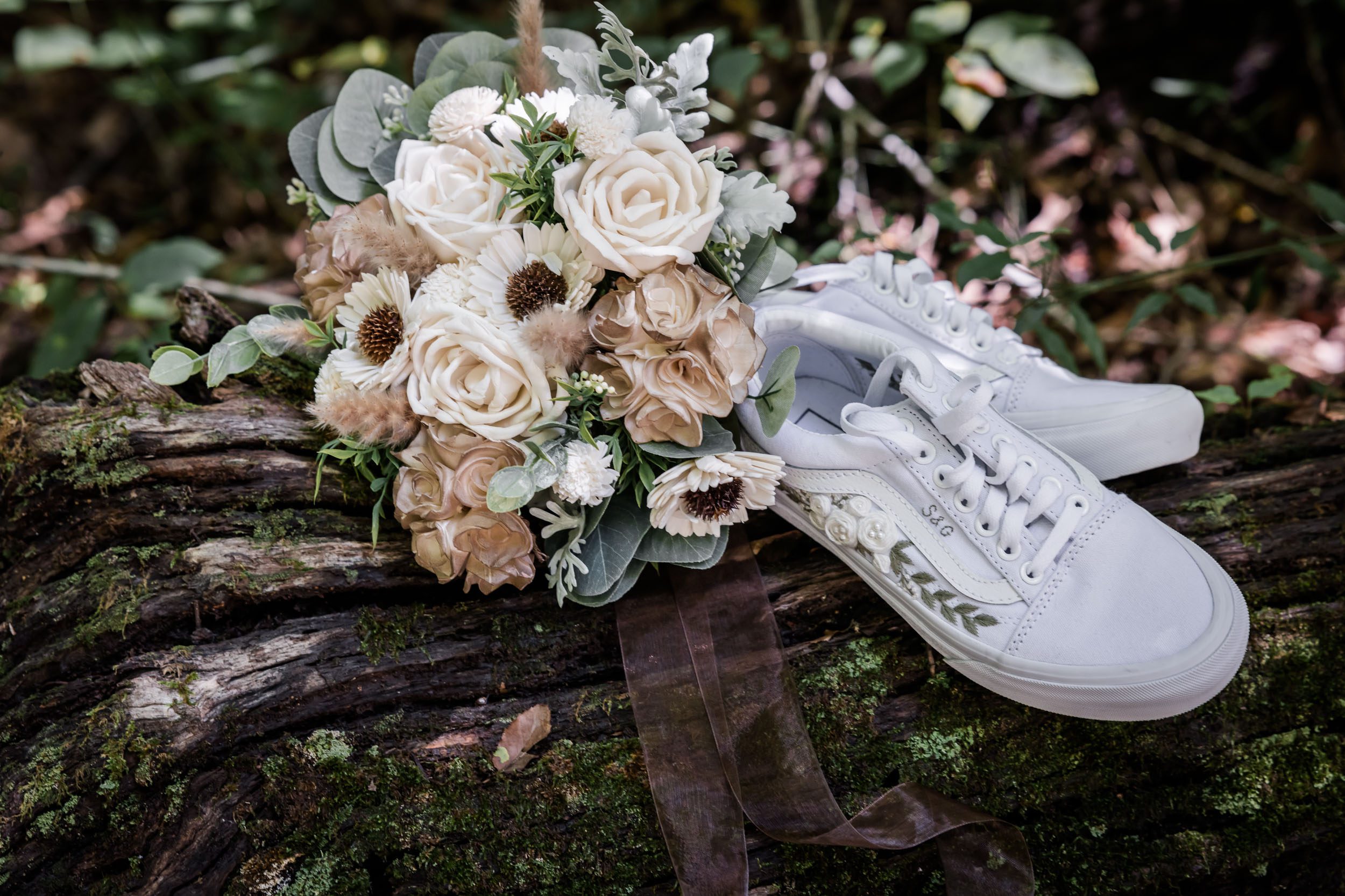 Wedding Bouquet and Wedding Shoes