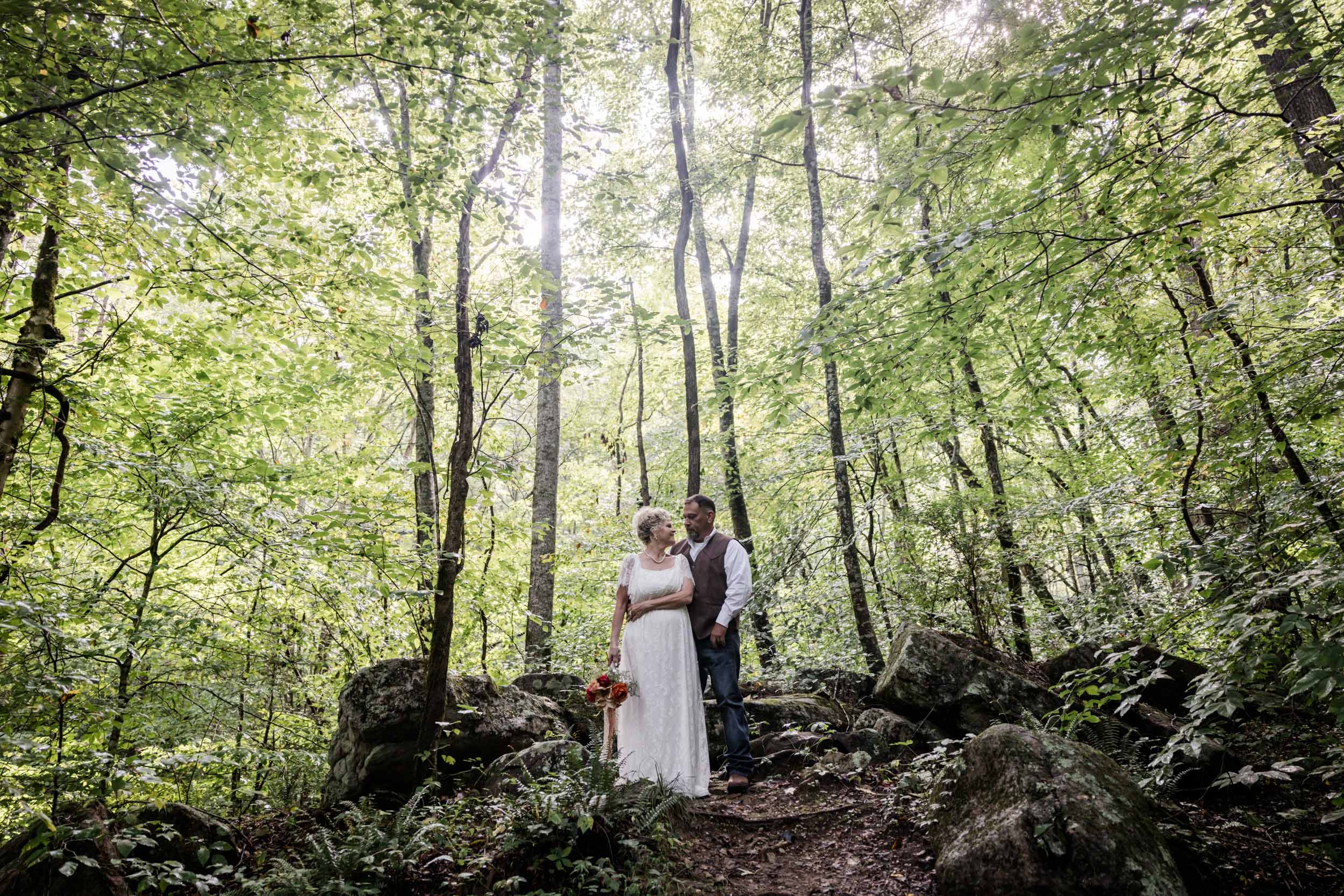 Smoky Mountain Bride and Groom