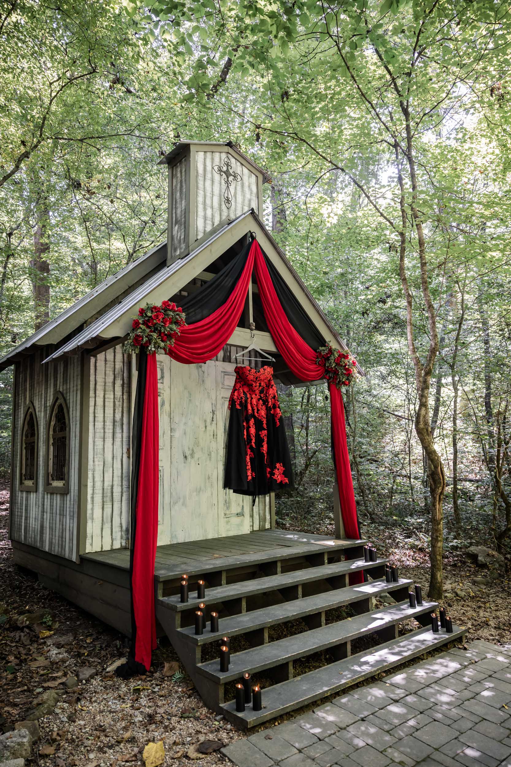 Black and Red Wedding Dress