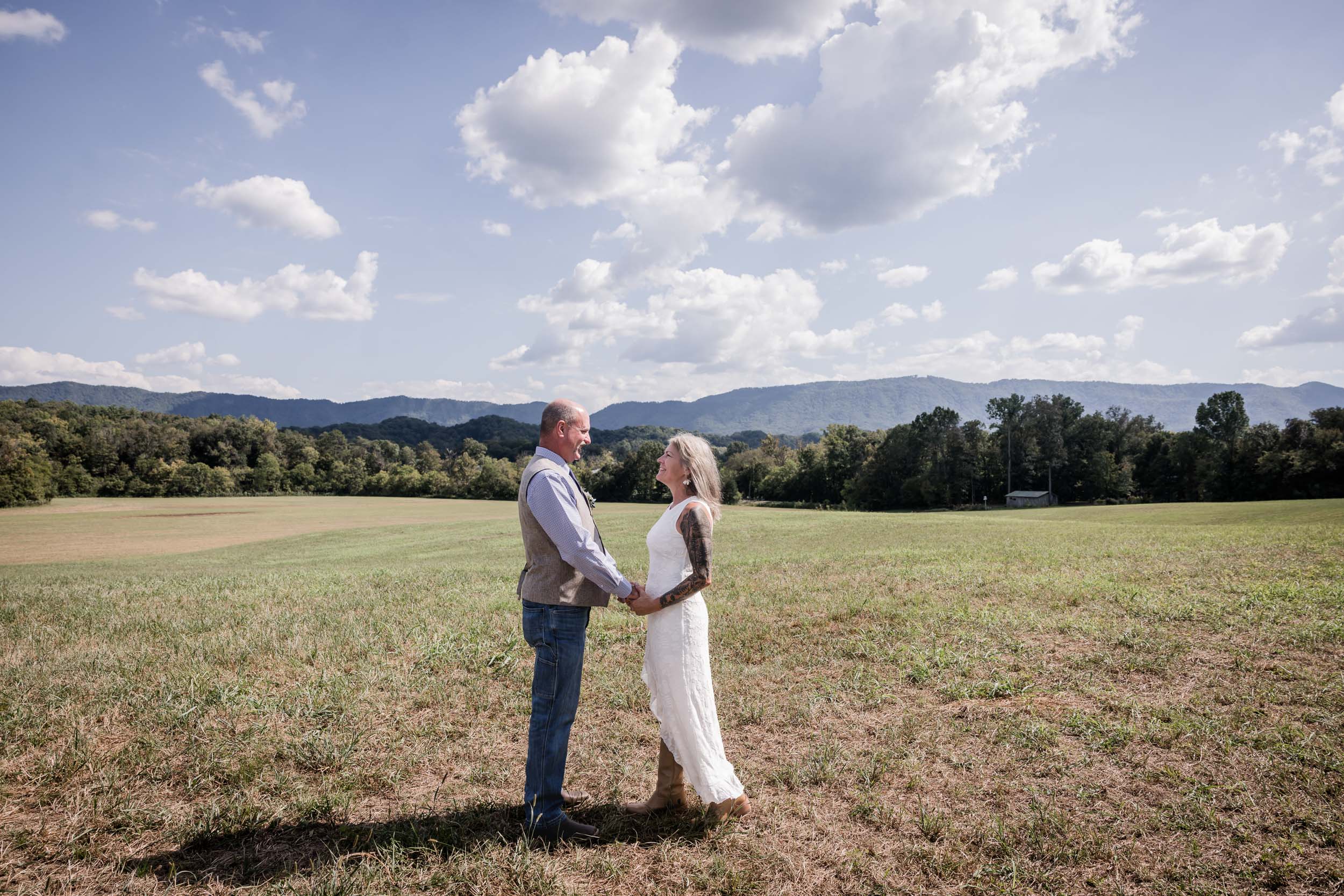 Smoky Mountain Bride and Groom